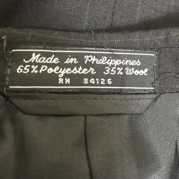 Harry Amies London Savile Row VTG Black Plaid Suit Size 42 Notch Collar 2 Button - Picture 10 of 11